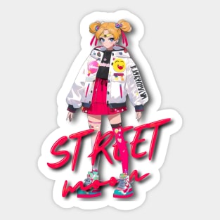 Street Moon Sticker